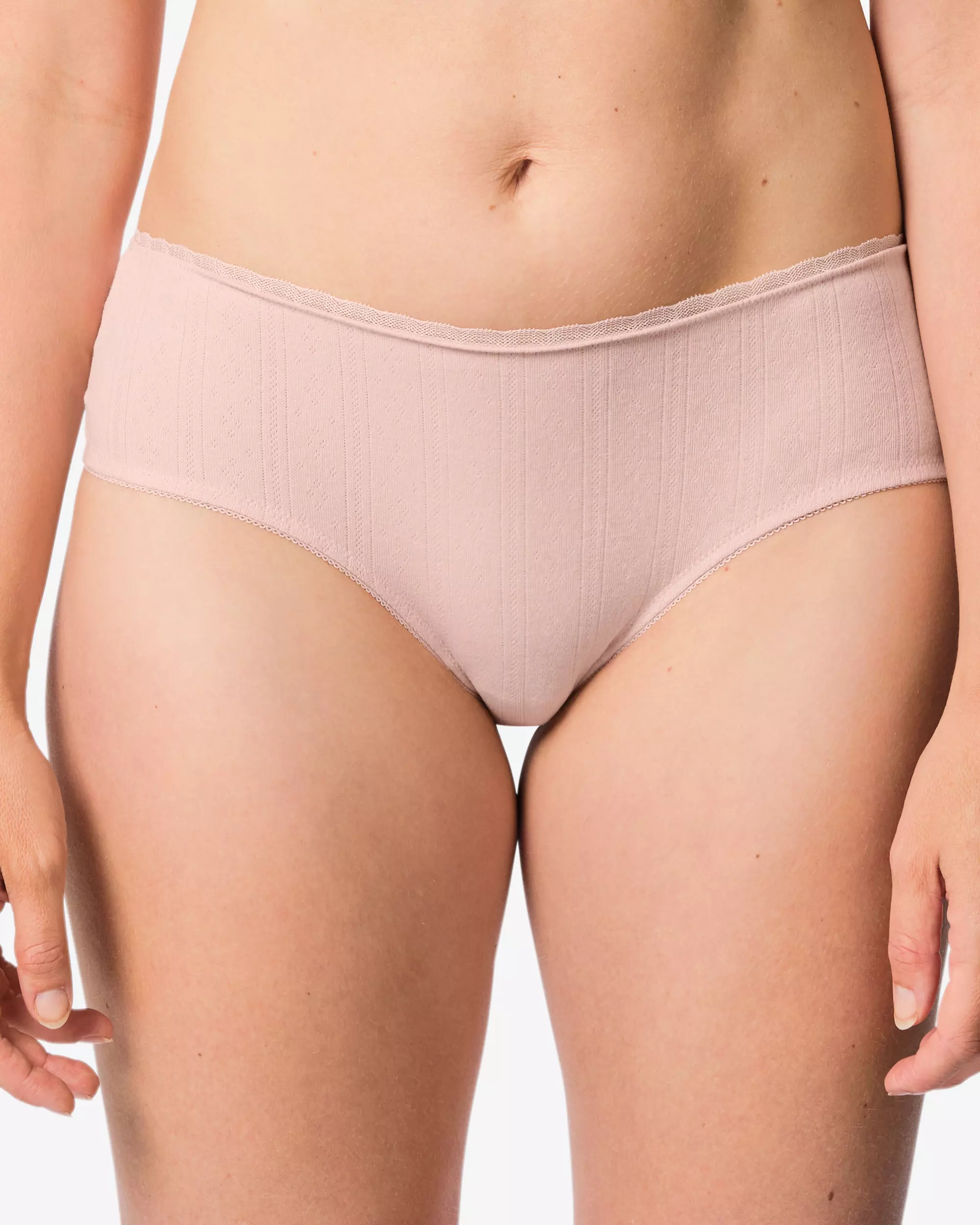 slip hipster femme pointelle coton dentelle