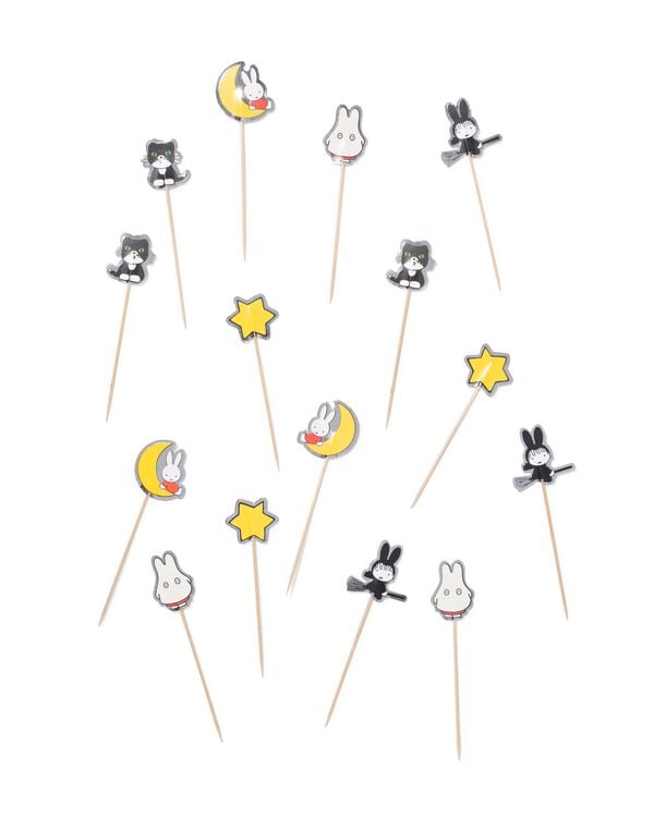 nijntje cocktailprikkers papier Halloween - 15 stuks - 25200485 - HEMA