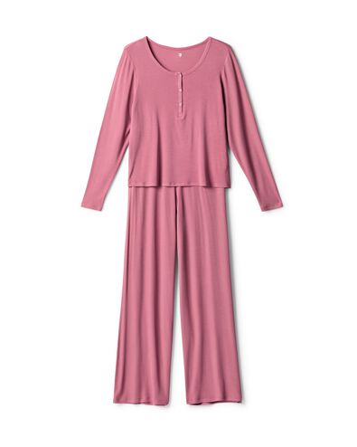 pyjama pour femme en modal c&ocirc;tel&eacute; rose rose - 23401163PINK - HEMA