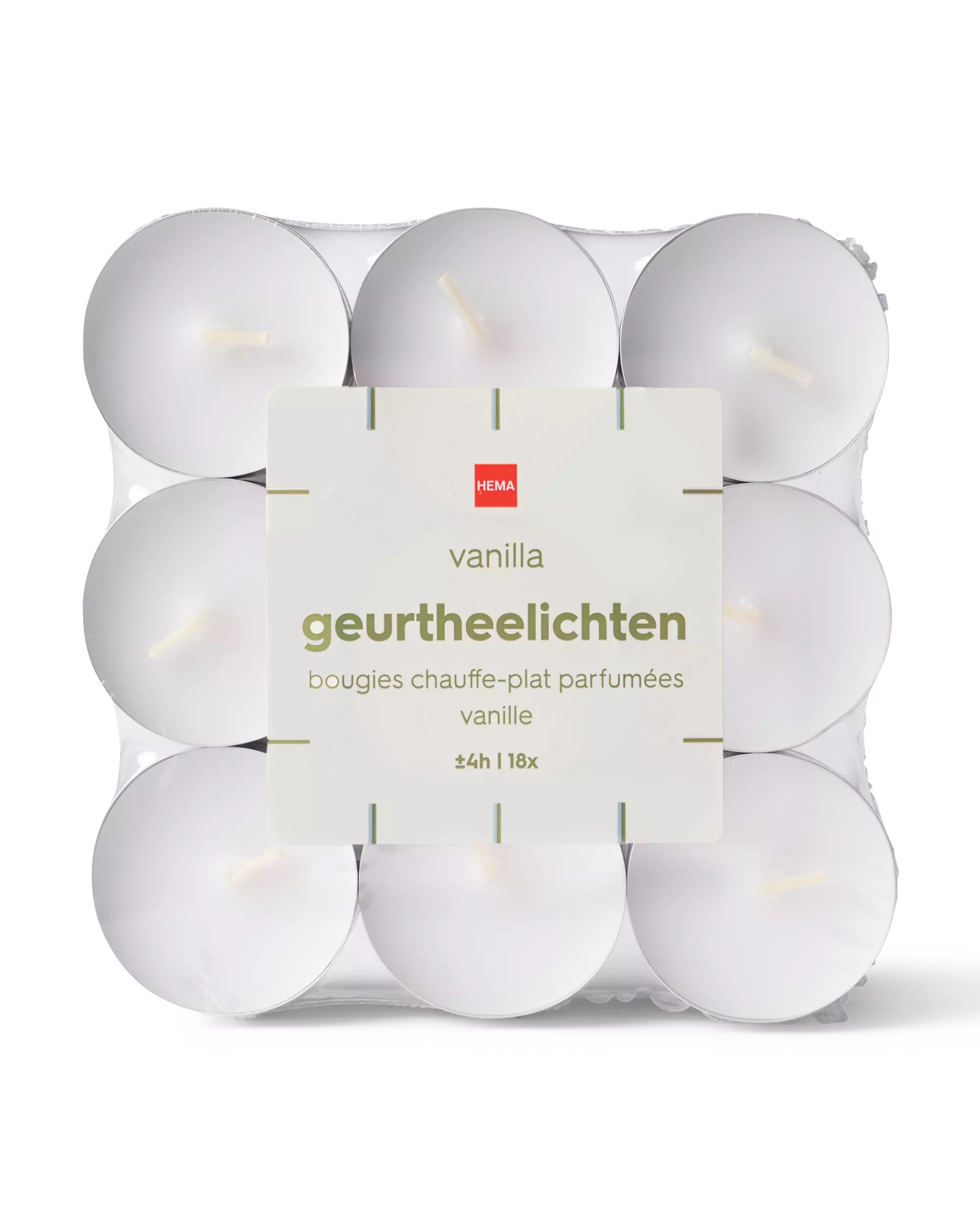 geurtheelichten vanille - 18 stuks
