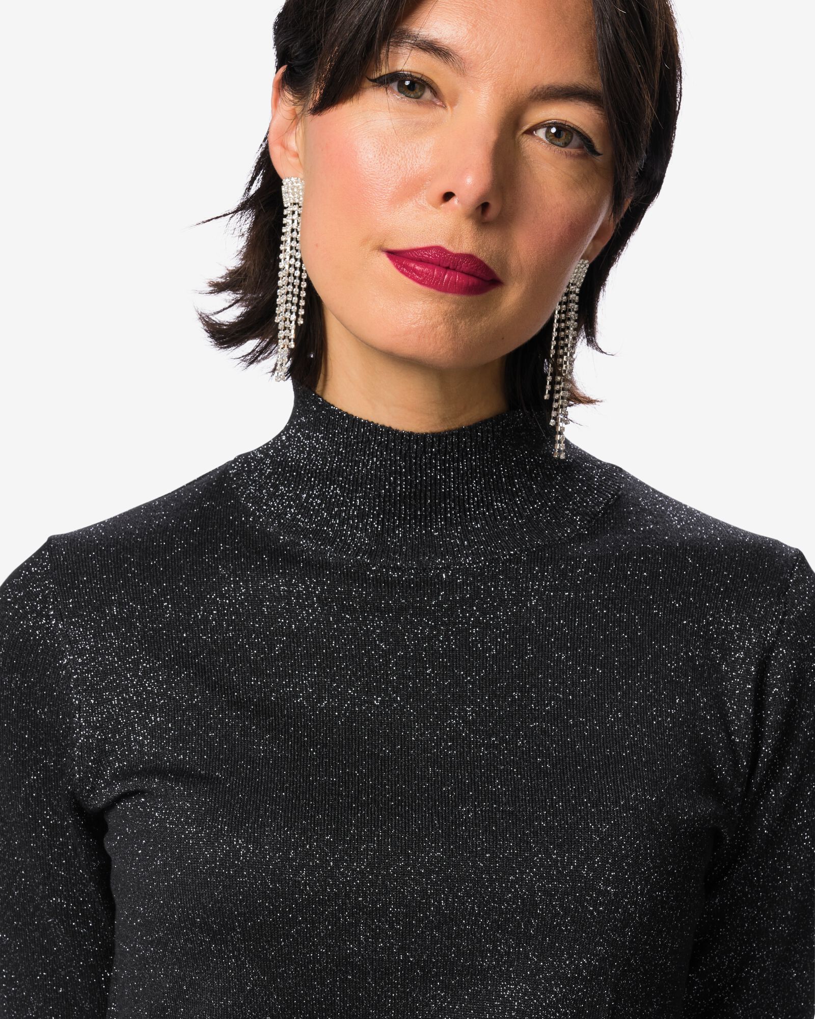 Damen-Pullover Lily, Glitter schwarz - 36255490BLACK - HEMA