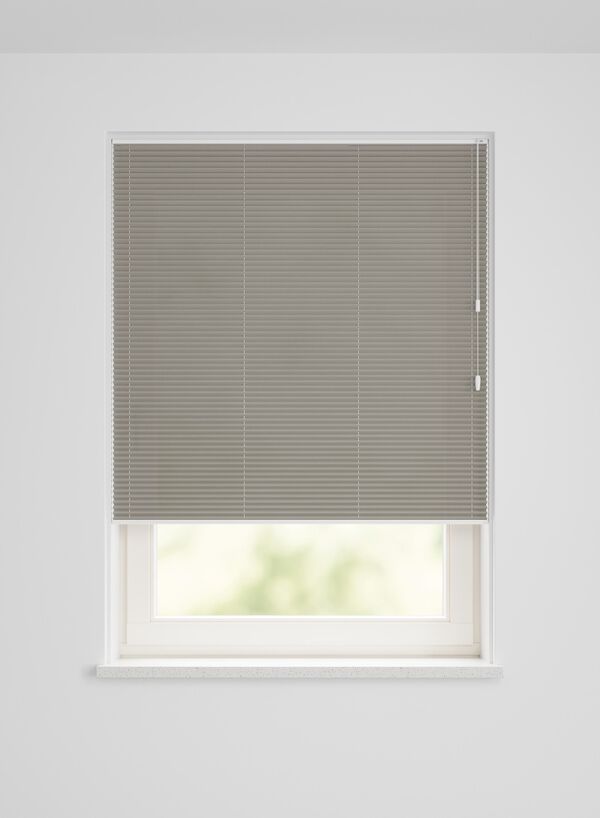 plisse enkel lichtdoorlatend uni taupe - 46130206 - HEMA