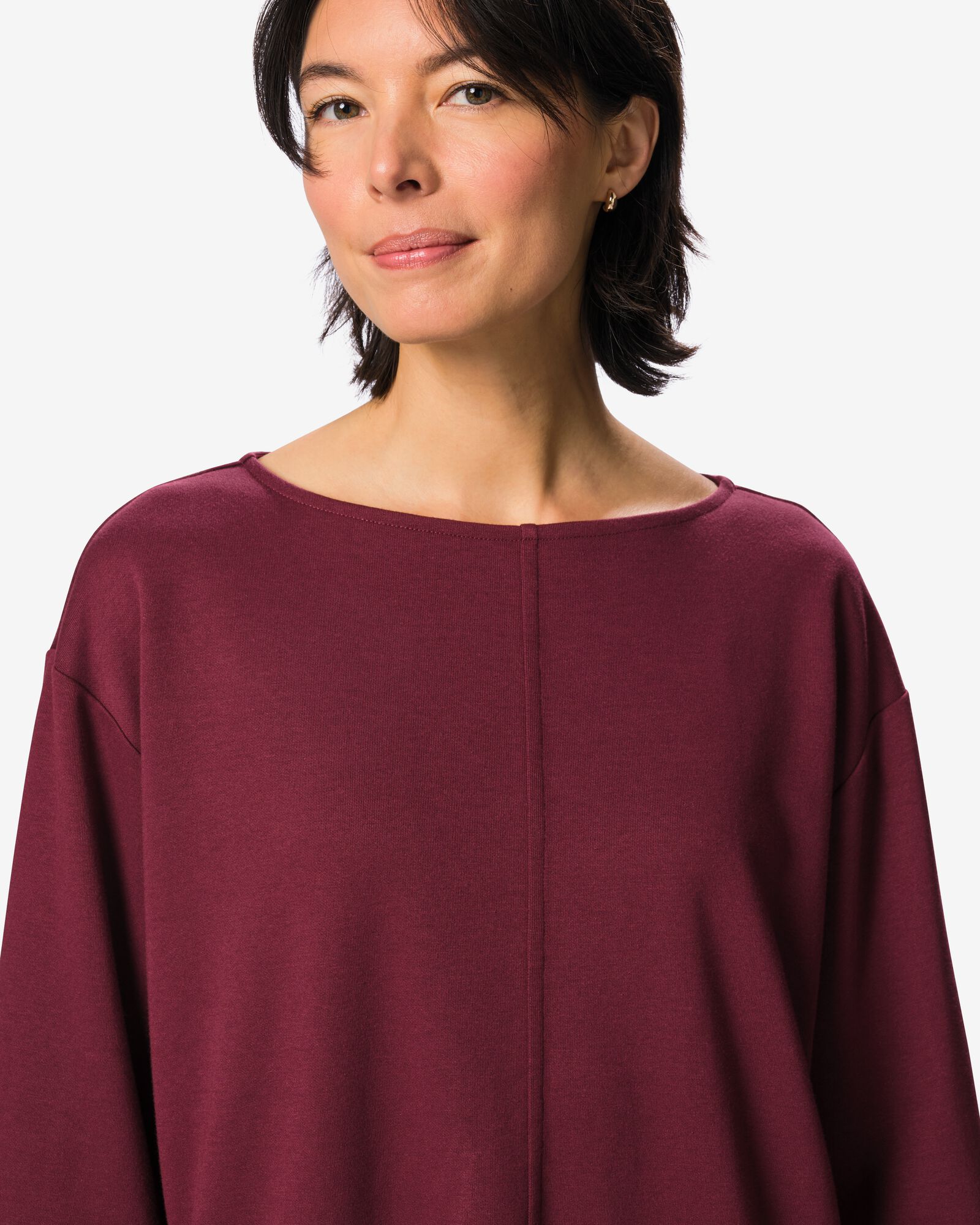 robe femme Otis regular fit jersey bordeaux bordeaux - 36214820BURGUNDYRED - HEMA