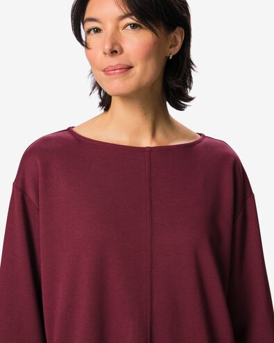 robe femme Otis regular fit jersey bordeaux bordeaux - 36214820BURGUNDYRED - HEMA