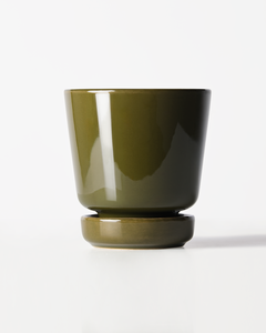 cache-pot ⌀8x8 cm céramique verte