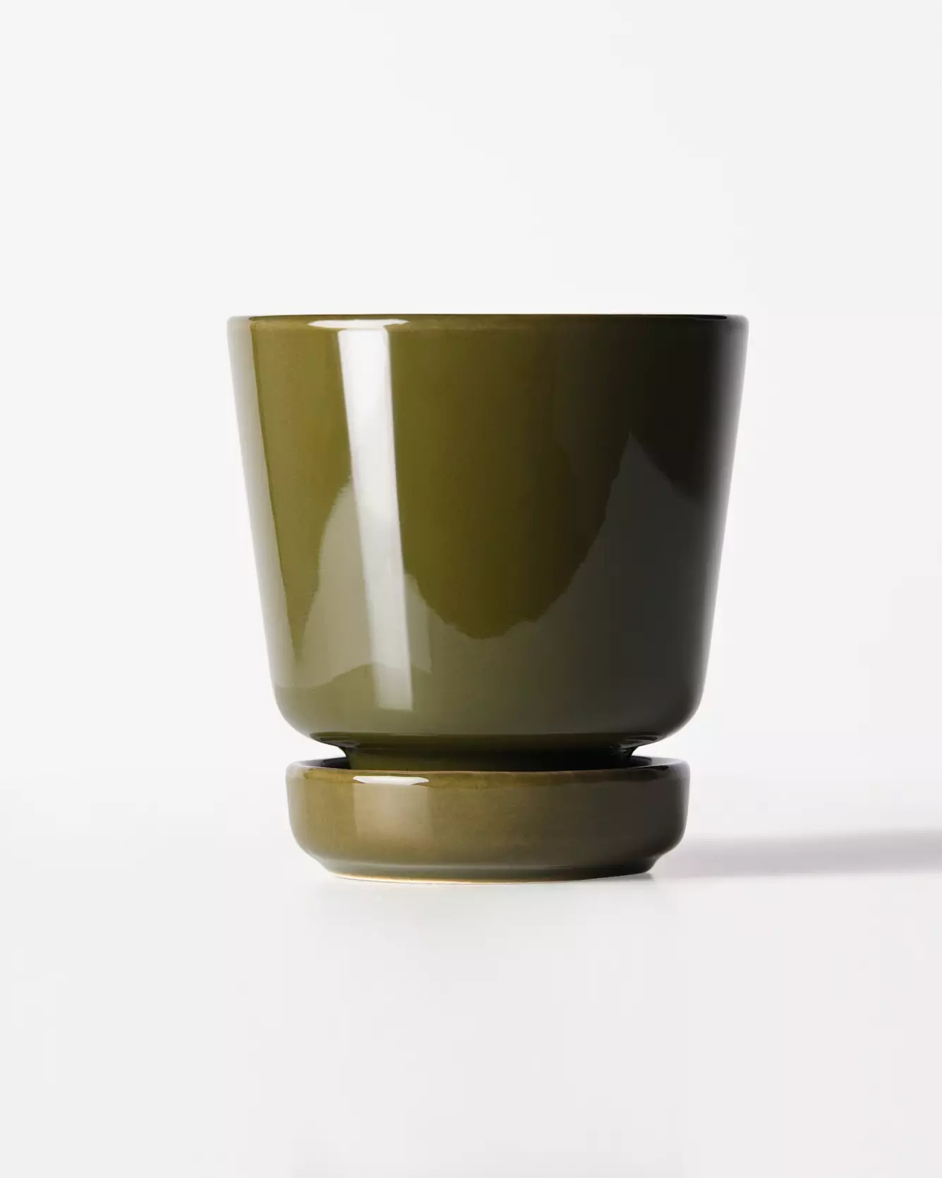 cache-pot ⌀8x8 cm céramique verte