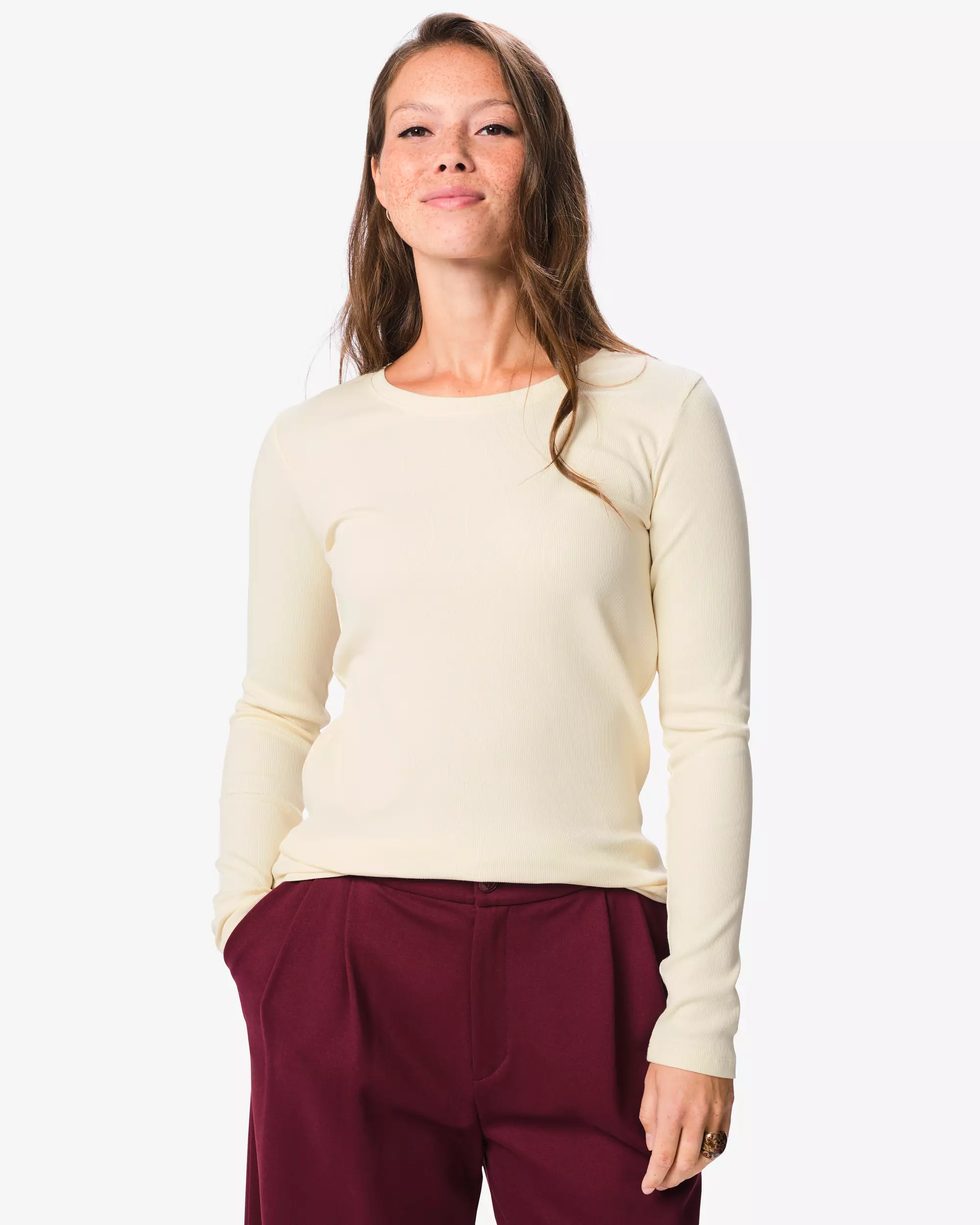 t-shirt femme côtelé coton