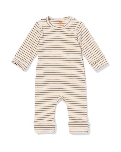 barboteuse b&eacute;b&eacute; c&ocirc;tel&eacute;e rayures &eacute;cru &eacute;cru - 33458220ECRU - HEMA