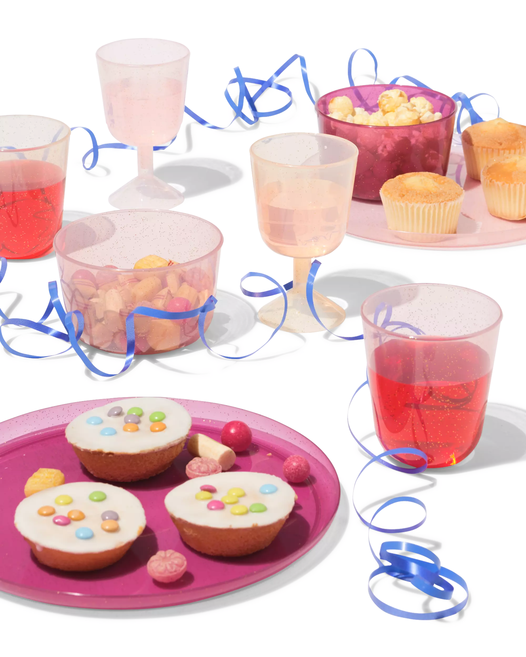 verres à vin réutilisables pailletés - 4 pièces
