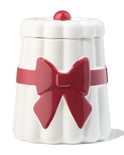 bocal de rangement 12,5 x 12,5 x 16,1 cm c&eacute;ramique n&oelig;ud - 25100580 - HEMA