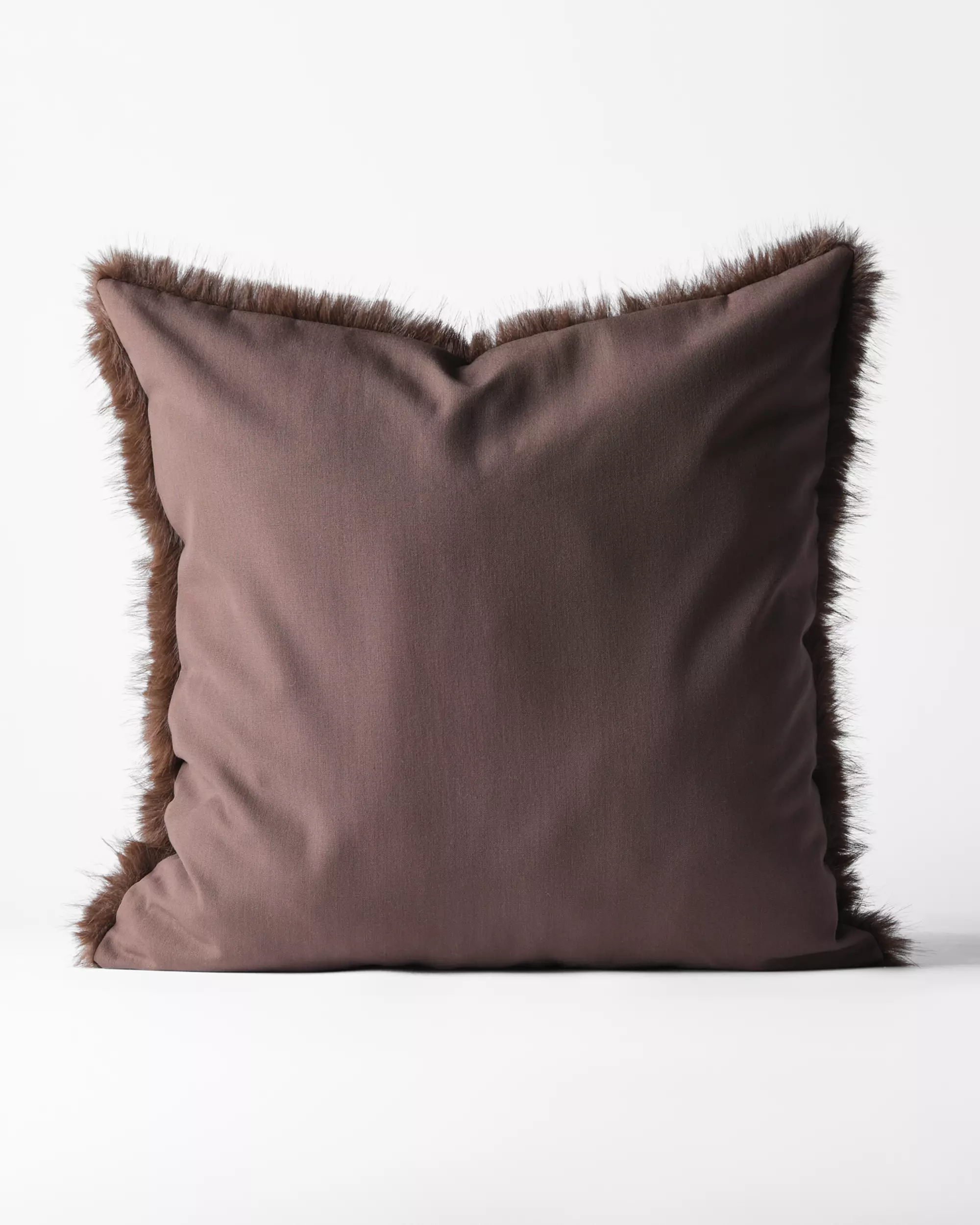 housse de coussin 50 x 50 cm ultra-doux marron