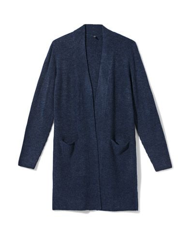 damesvest acryl donkerblauw donkerblauw - 36307150DARKBLUE - HEMA