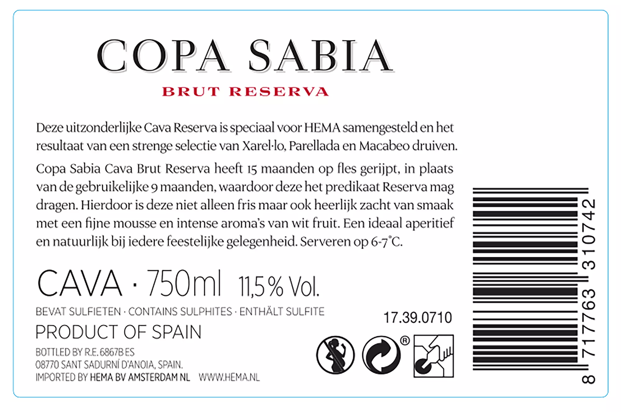 Copa Sabia cava brut 0.75L