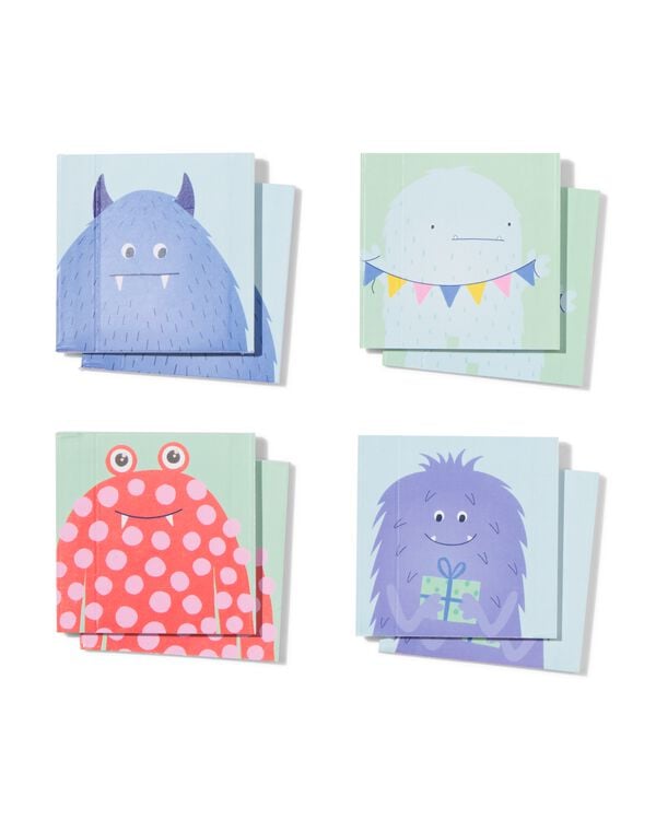 uitdeel kleurboekjes monsters - 8 stuks - 14250404 - HEMA
