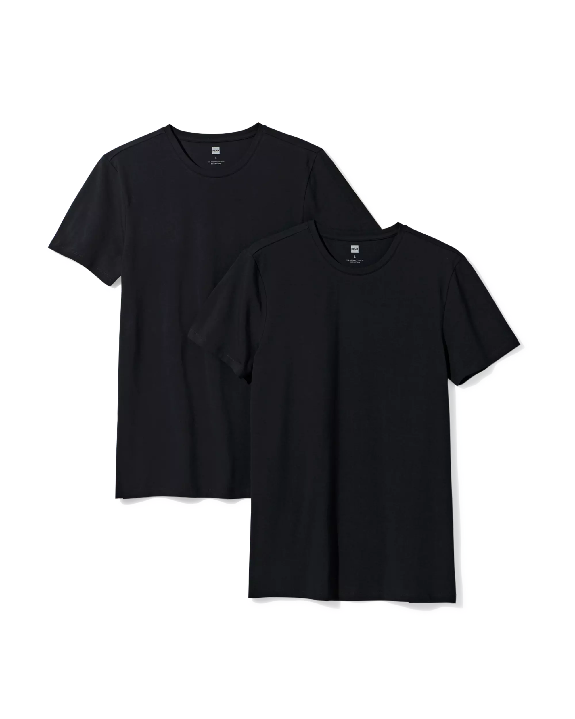 Herren T-Shirts, Slim Fit, mit O-Ausschnitt – 2 Stück