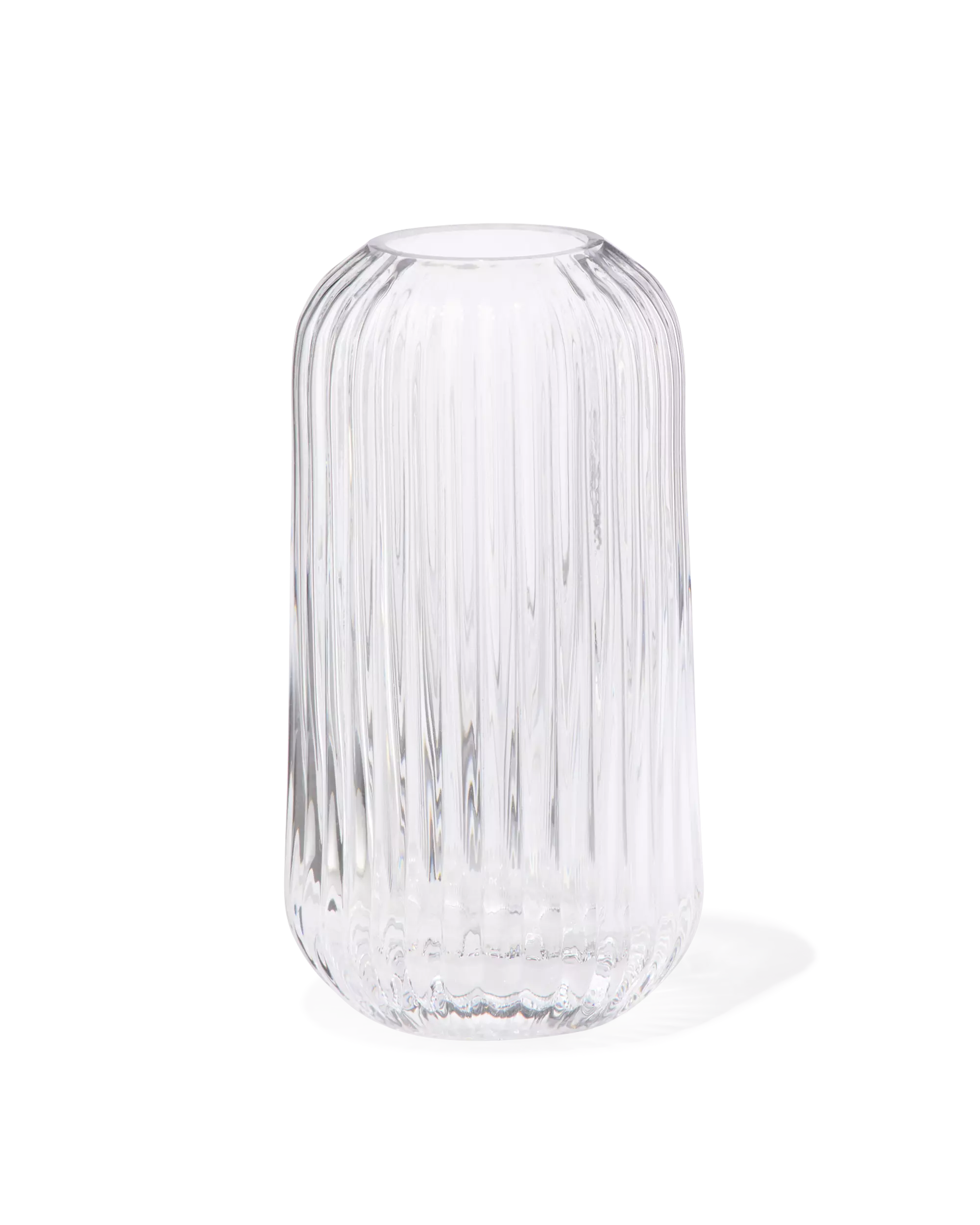 vaas voor geurstokjes ⌀5.5x11cm glas ribbel transparant