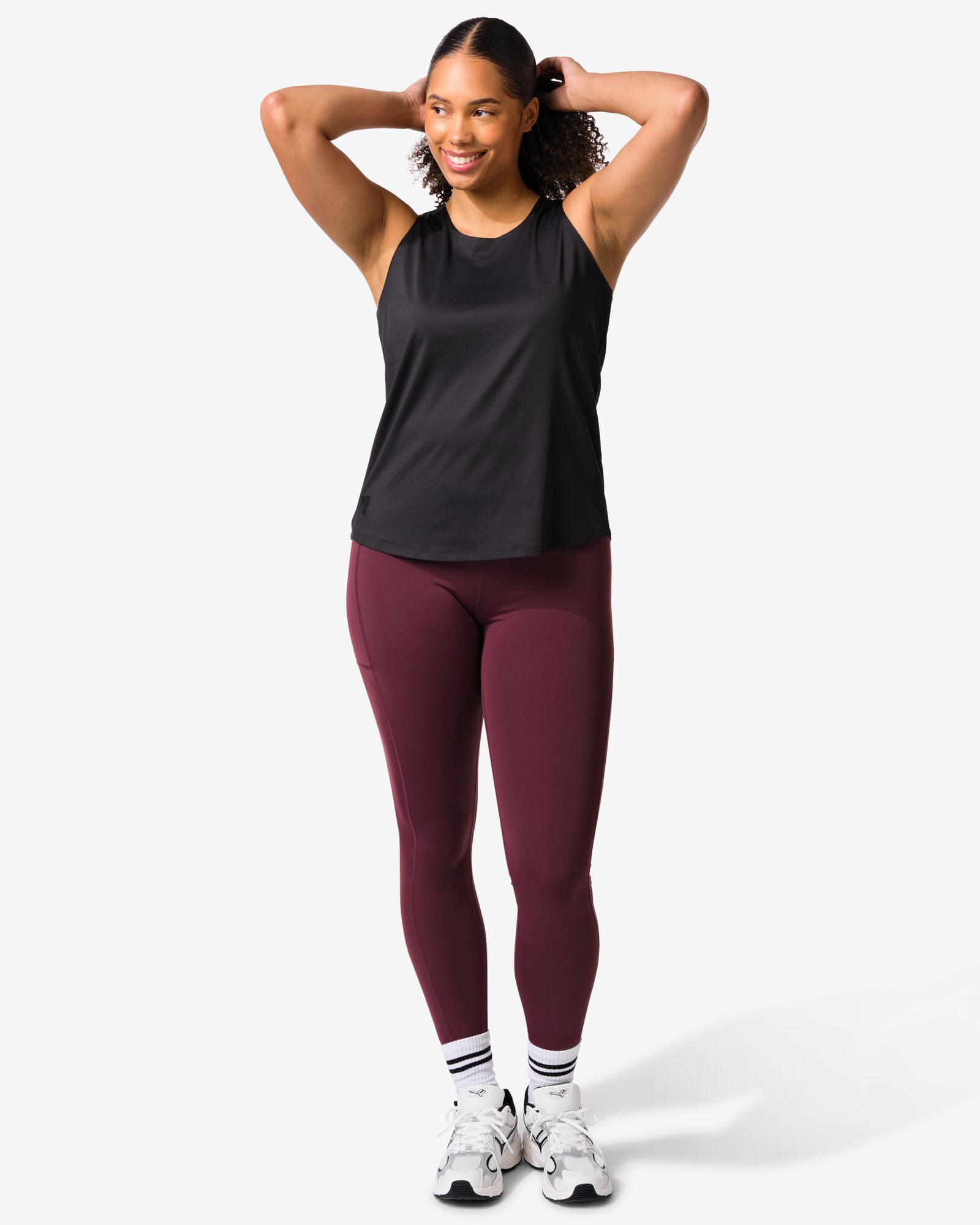 legging sport femme bordeaux - 36000541BURGUNDYRED - HEMA