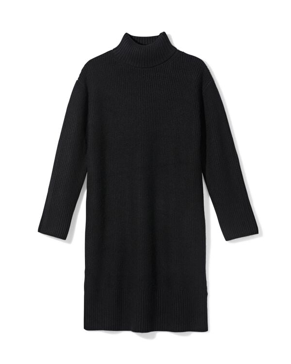 Damenkleid, Regular Fit, Strick, Polyester schwarz schwarz - 36307270BLACK - HEMA