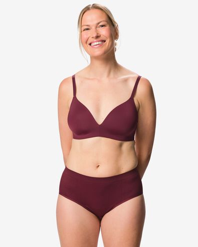 menstruatiehipster naadloos lichte absorptie donkerrood - 19608419DARKRED - HEMA