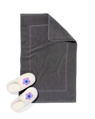 tapis de bain 50x85 haute qualit&eacute; gris fonc&eacute; - 5250008 - HEMA