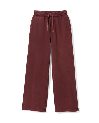 pantalon de jogging femme Esmee coupe d&eacute;contract&eacute;e en jersey bordeaux bordeaux - 36213640BURGUNDYRED - HEMA