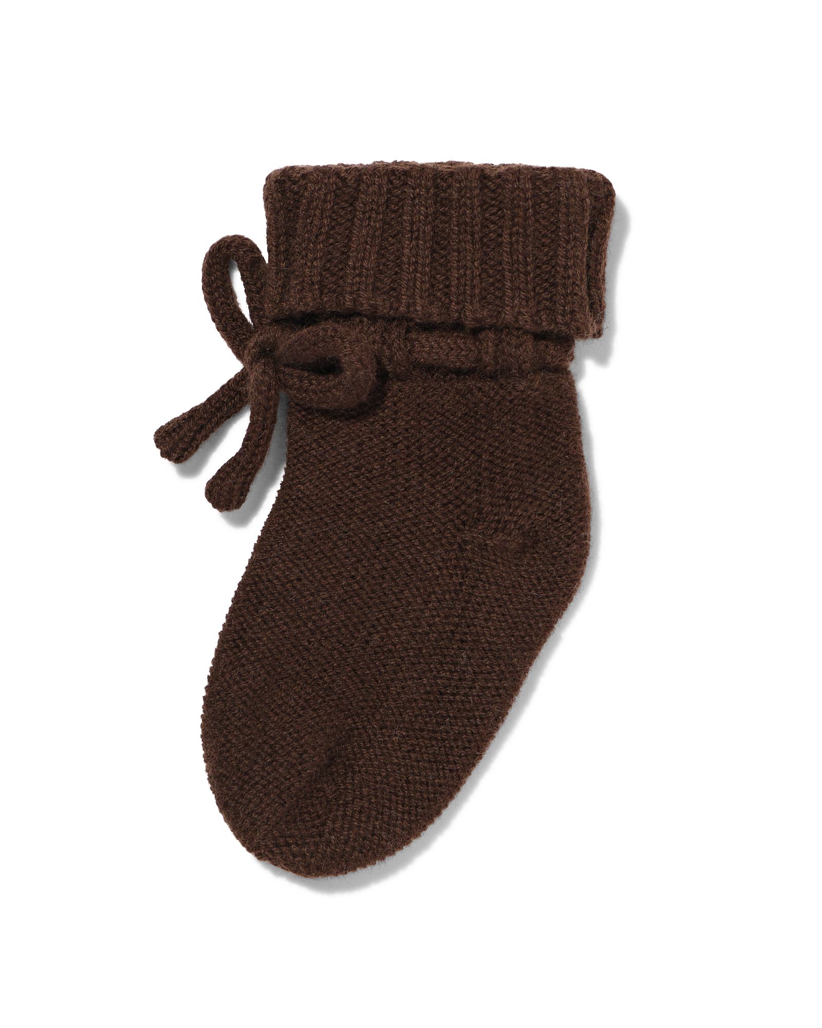 babysokken wolmix donkerbruin donkerbruin - 4732160DARKBROWN - HEMA