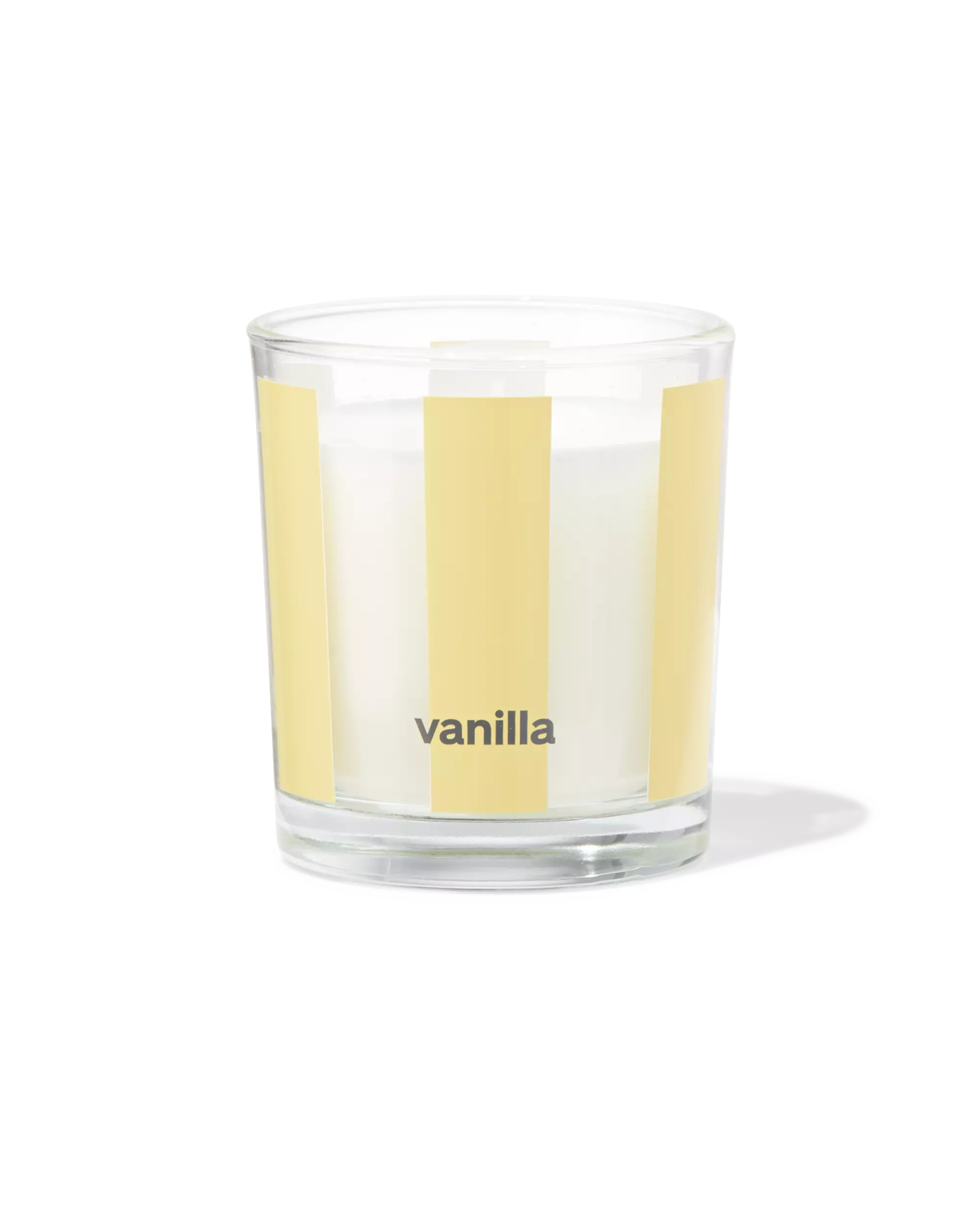 bougie parfumée en verre ⌀7x8cm vanille