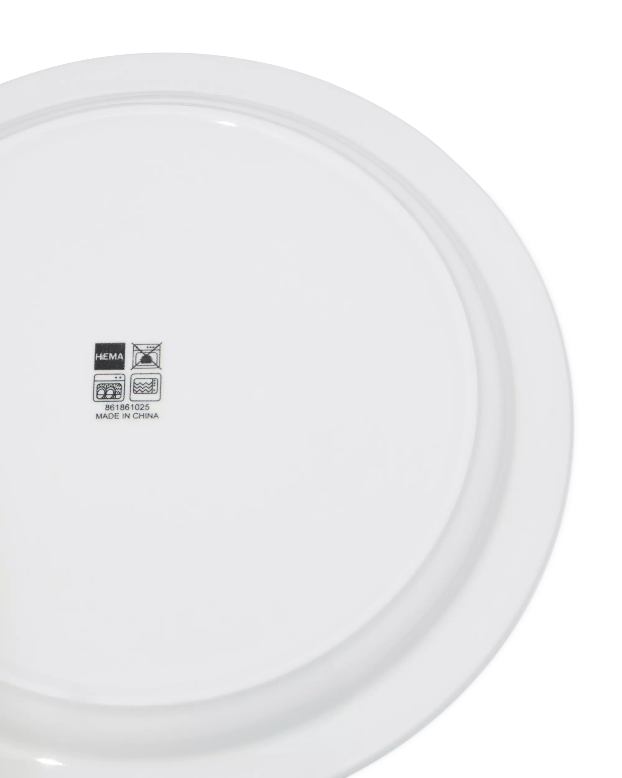 dinerbord Ø26cm Alledag porselein wit - 4 stuks