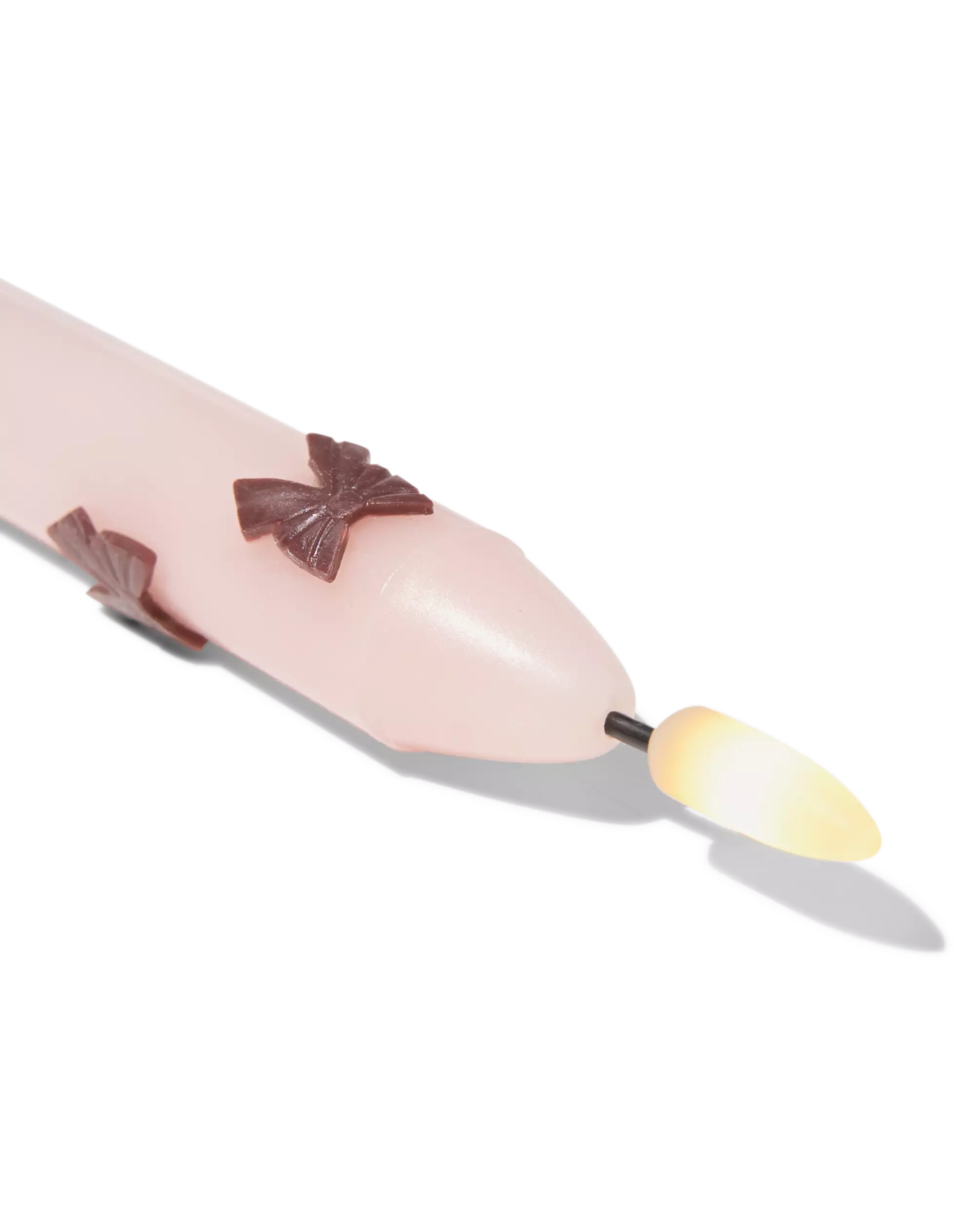bougie led ⌀2,5 x 24,7 cm avec petits nœuds