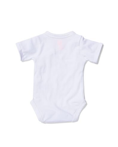body crois&eacute; en coton biologique stretch - 2 pi&egrave;ces blanc 50 - 33374221 - HEMA
