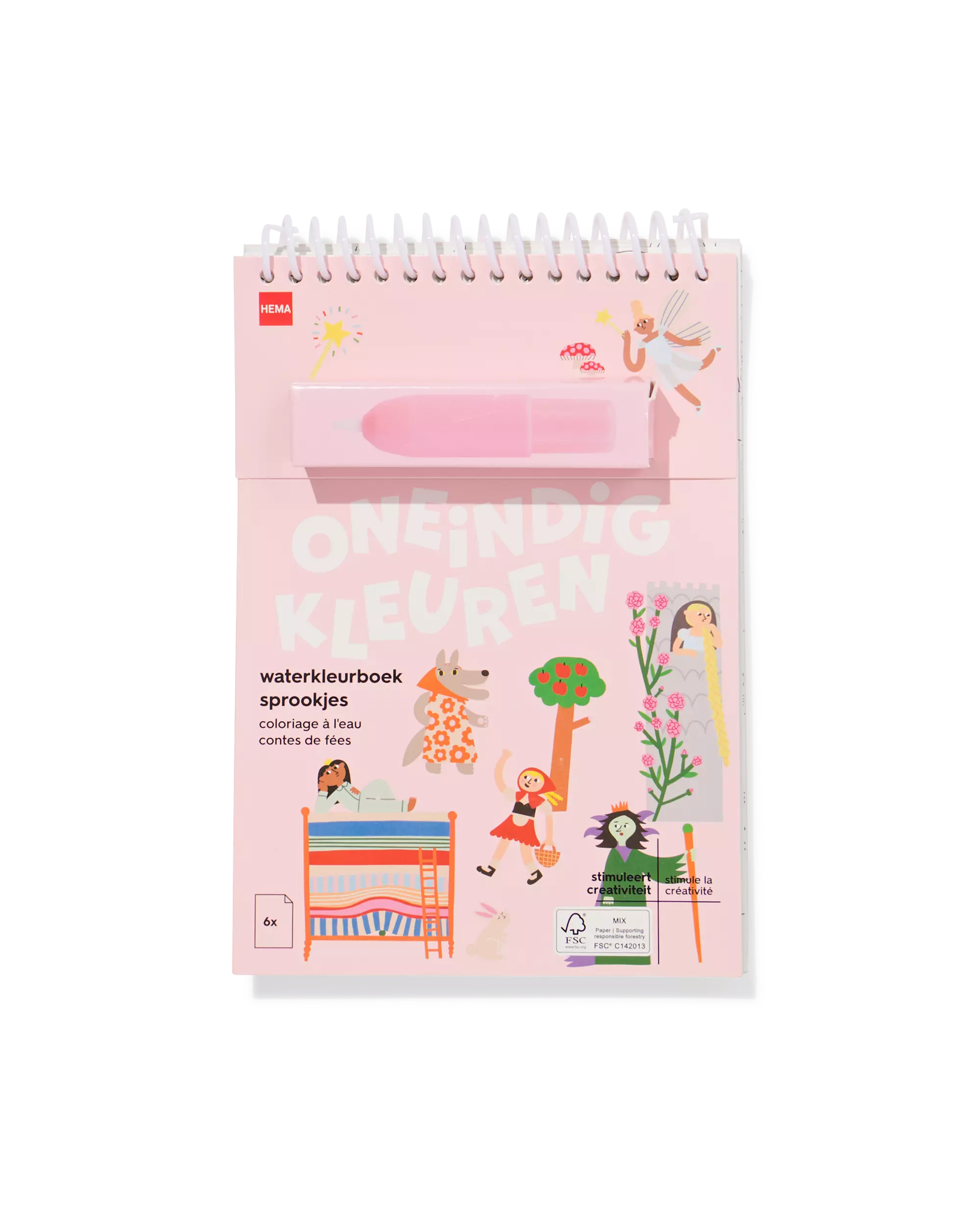 waterkleurboek A5 sprookjes