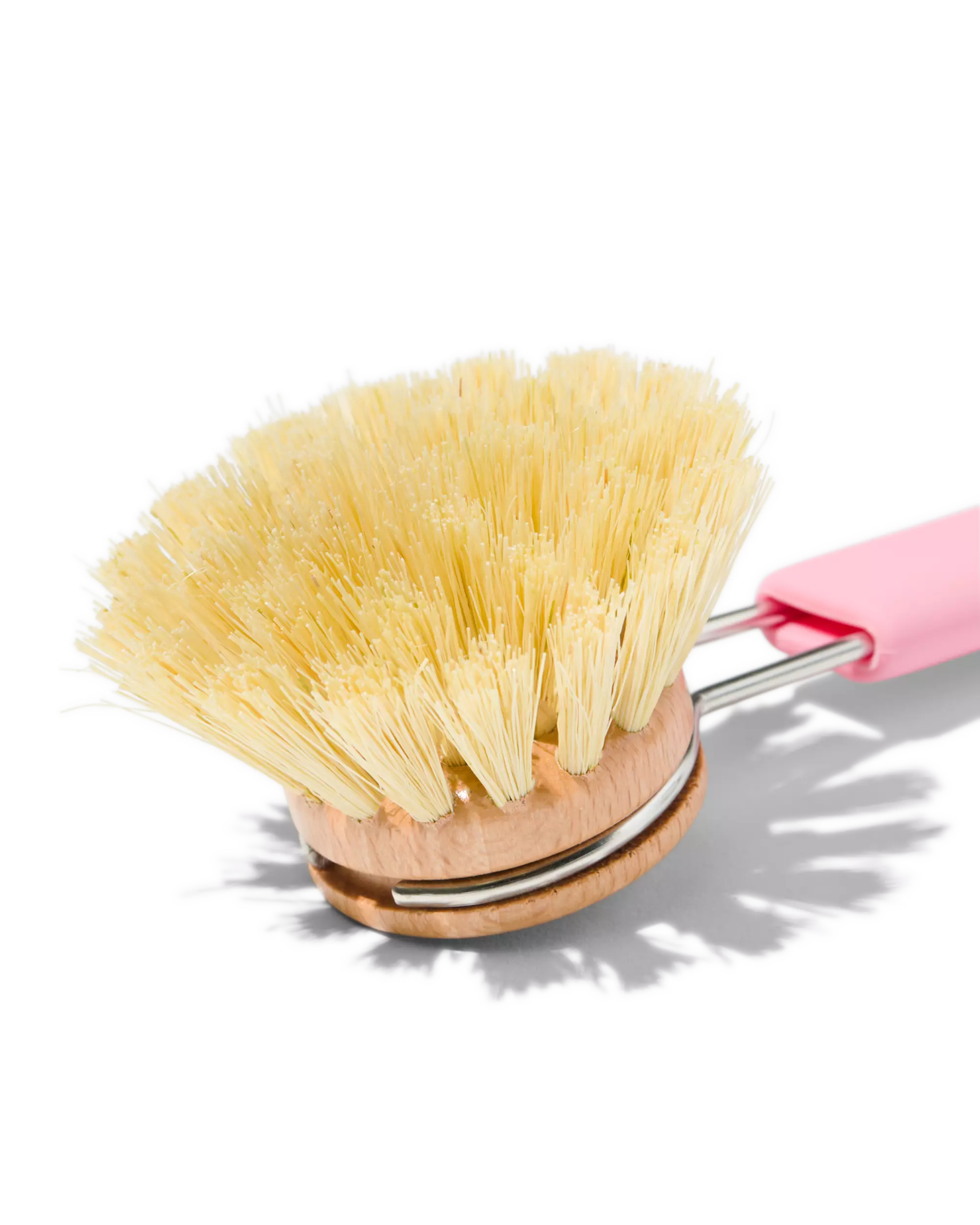 brosse vaisselle avec tête indépendante rose