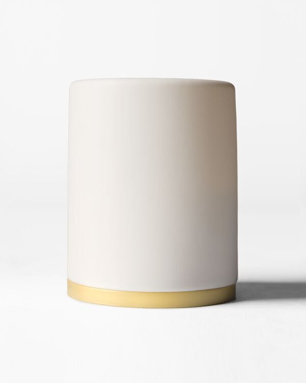 bougie pilier led d'ambiance ⌀7x8,5cm silicone blanche - 13326333 - HEMA