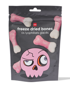bonbons en forme d'os lyophilisés halloween 47 g