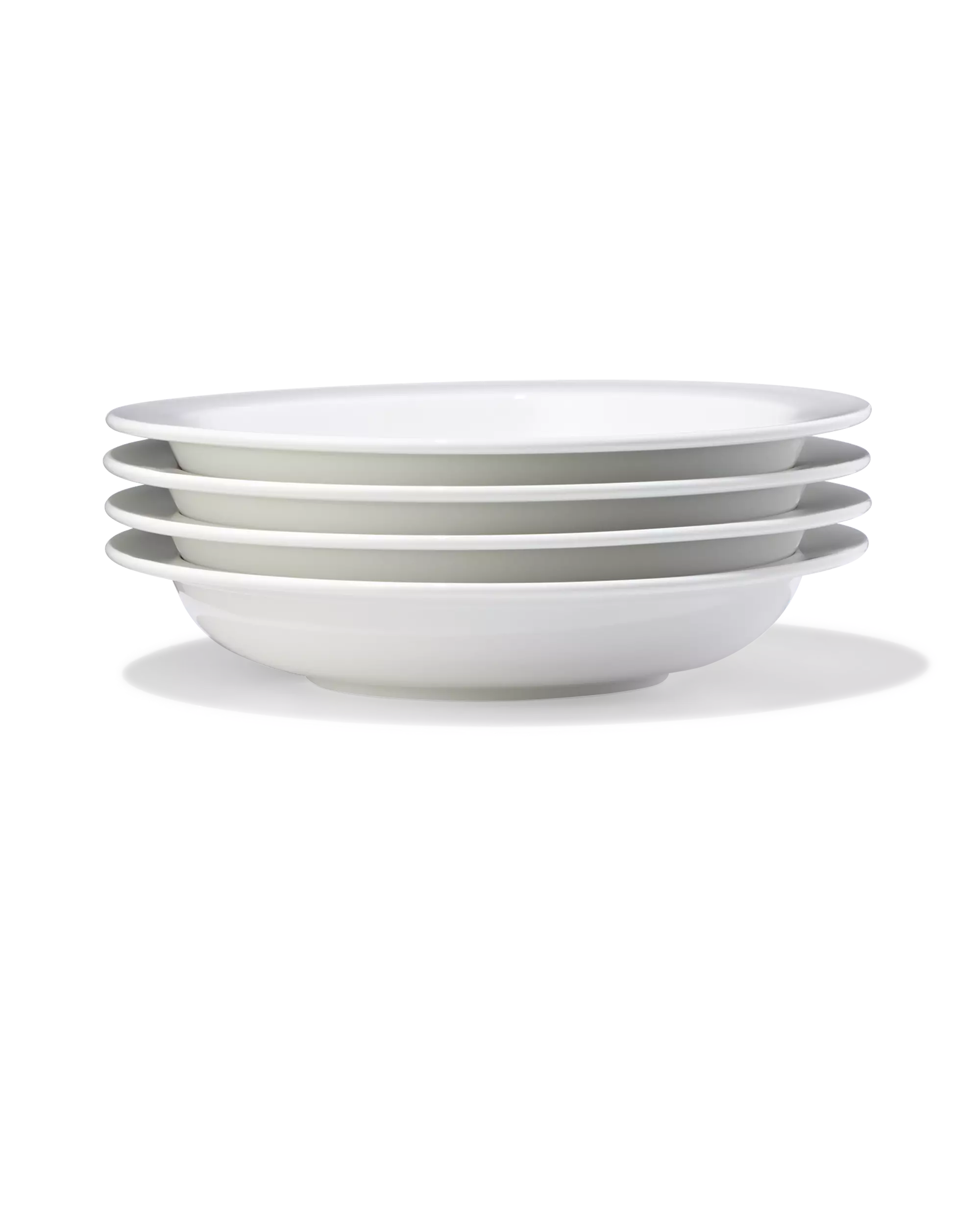 diep bord Ø22.5cm Alledag porselein wit - 4 stuks