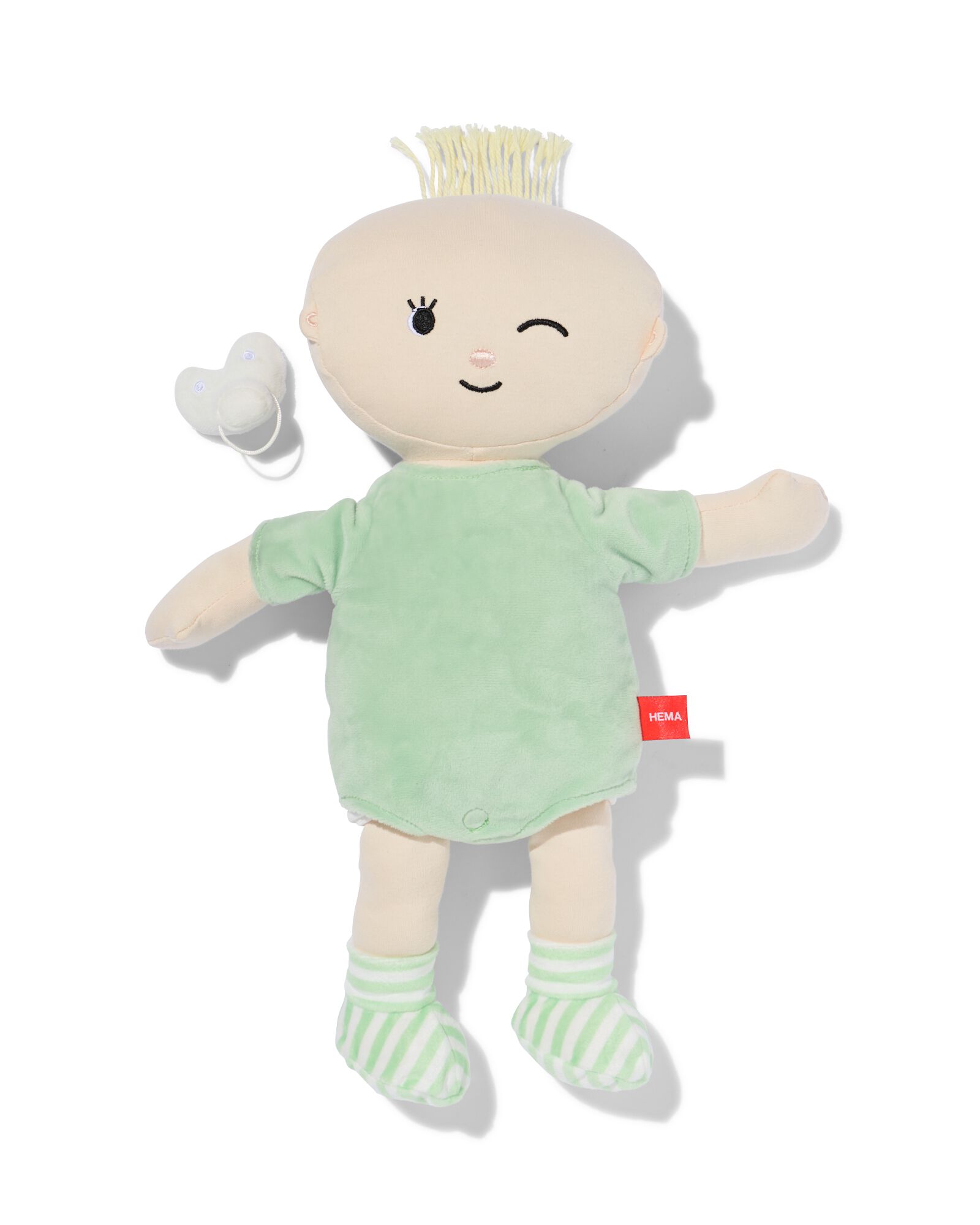 Kuschelige Babypuppe, Gr&uuml;n - 15100602 - HEMA