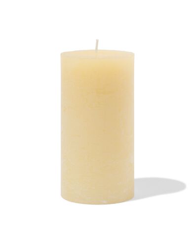 bougie rustique &Oslash;7x13cm jaune clair jaune p&acirc;le 7 x 13 - 13504231 - HEMA