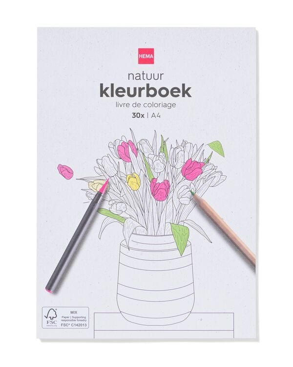 kleurboek A4 natuur