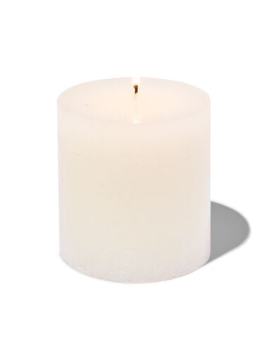 bougie rustique &Oslash;10x10 cm ivoire ivoire 10 x 10 - 13503163 - HEMA
