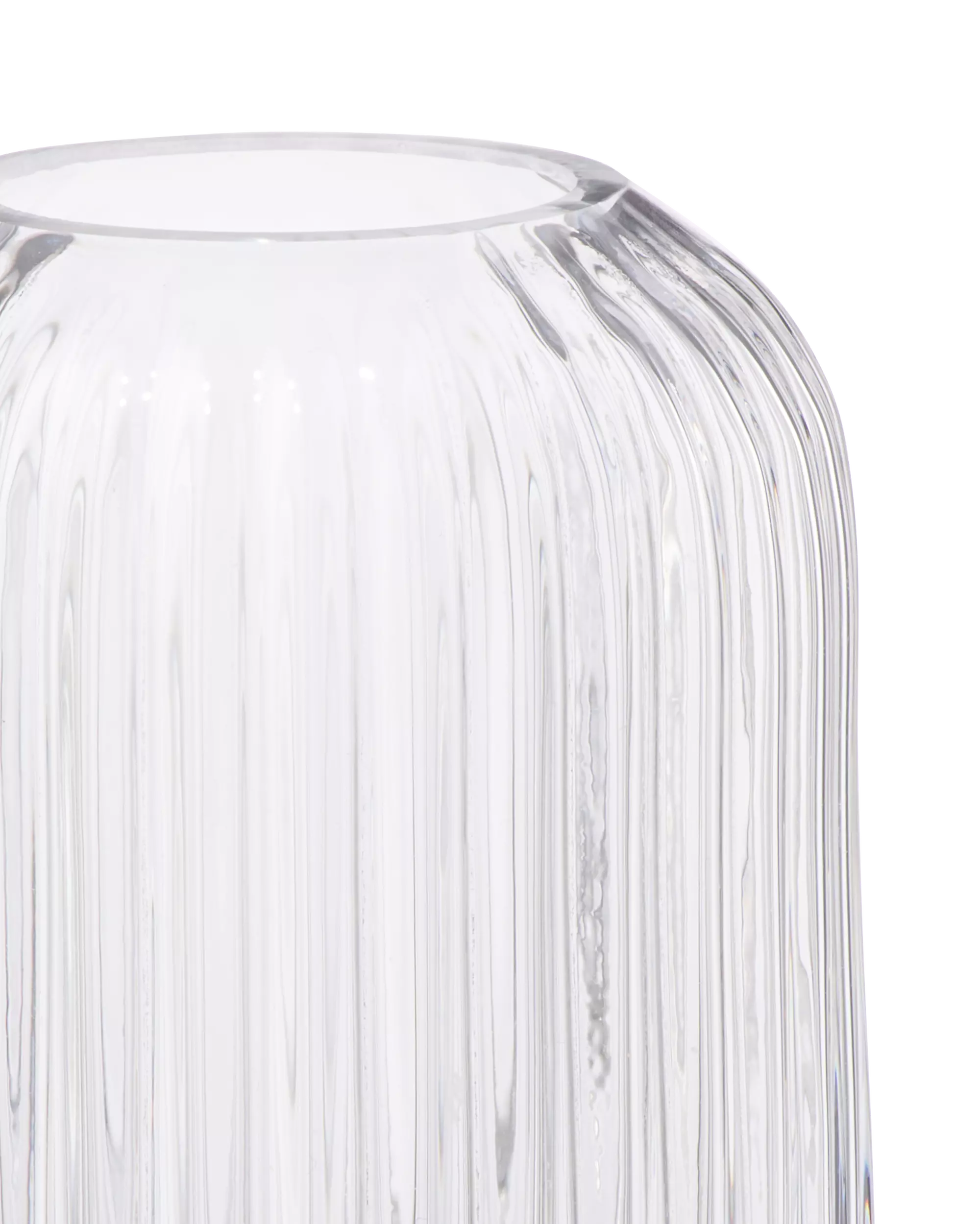 vaas voor geurstokjes ⌀5.5x11cm glas ribbel transparant