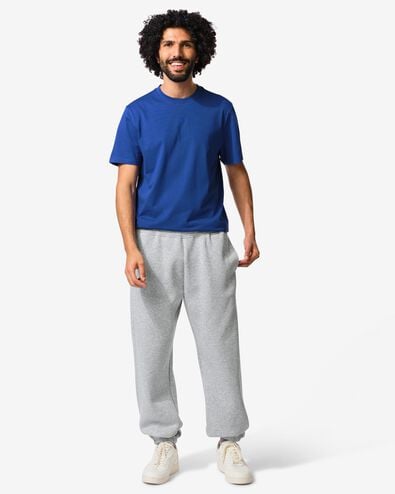 herenbroek sweatstof regular fit grijsmelange grijsmelange - 2101240GREYMELANGE - HEMA