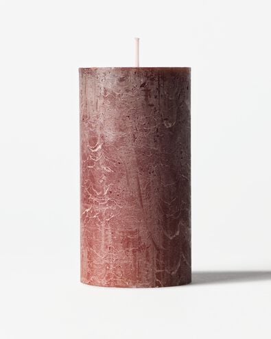 bougie rustique &Oslash;7x13cm brun fonc&eacute; marron fonc&eacute; 7 x 13 - 13504071 - HEMA