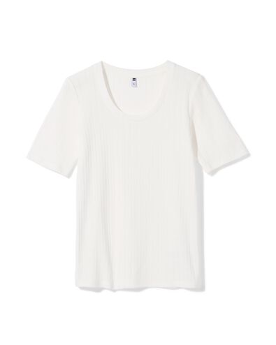 dames T-shirt Colette gebroken wit gebroken wit - 36212780OFFWHITE - HEMA