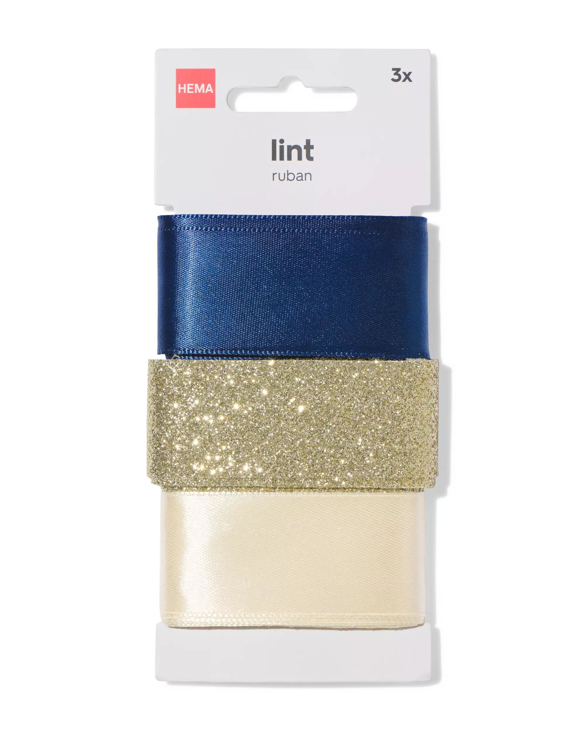 lint 3.5m satijn goud - 3 stuks