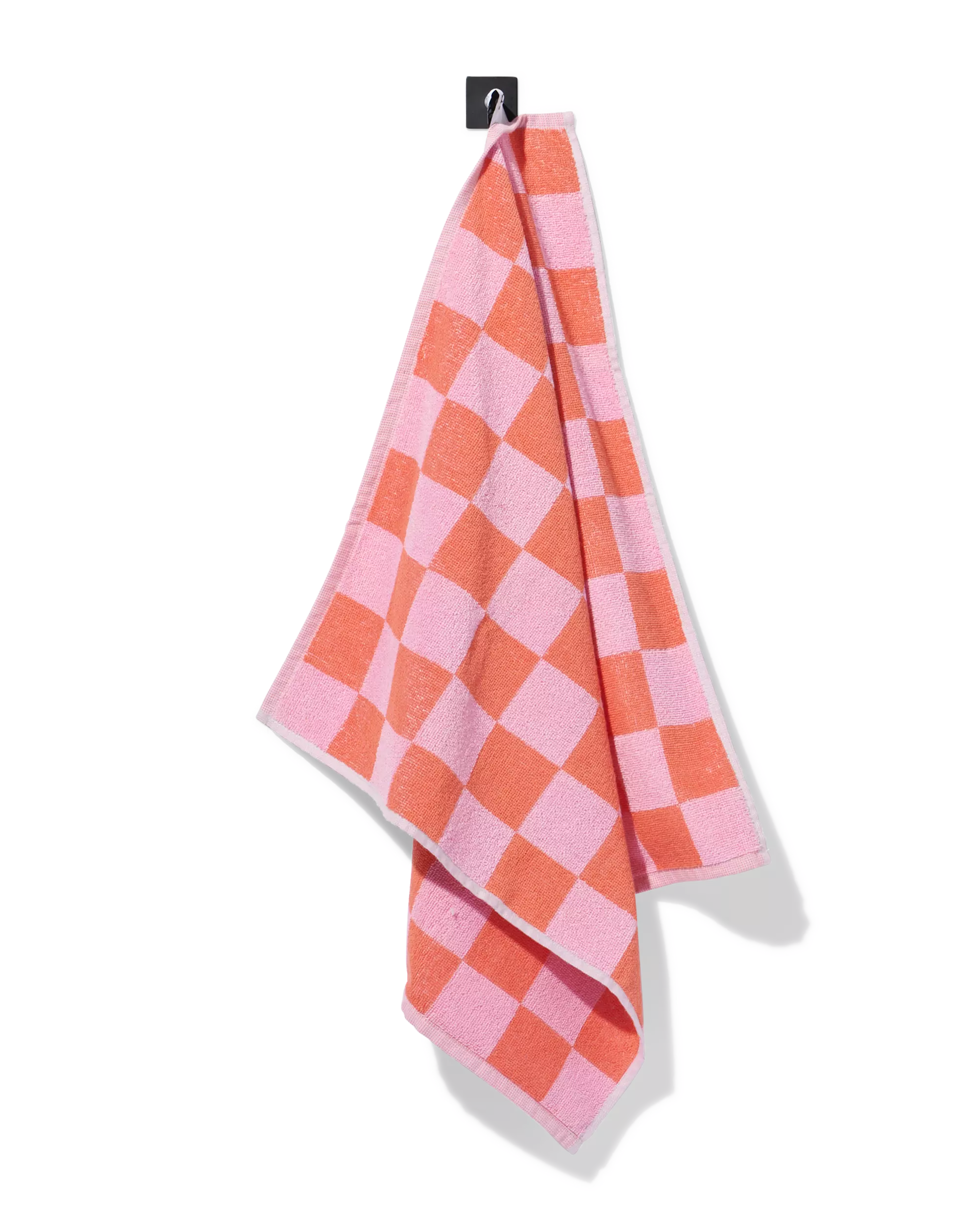 torchon de cuisine 50x50 cm coton carreaux rose