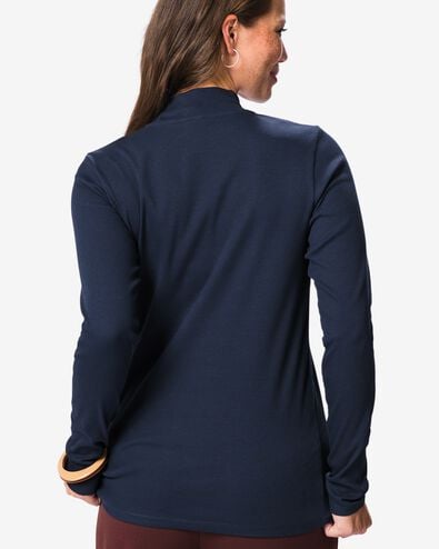 Damen-T-Shirt, Regular Fit, gerippt dunkelblau dunkelblau - 36306390DARKBLUE - HEMA