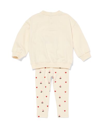 ensemble b&eacute;b&eacute; coupe confortable molleton c&ocirc;tel&eacute; c&oelig;urs &eacute;cru &eacute;cru - 33018780ECRU - HEMA