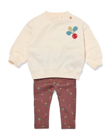 Baby-Bekleidungsset mit Radieschenmuster braun braun - 33018080BROWN - HEMA