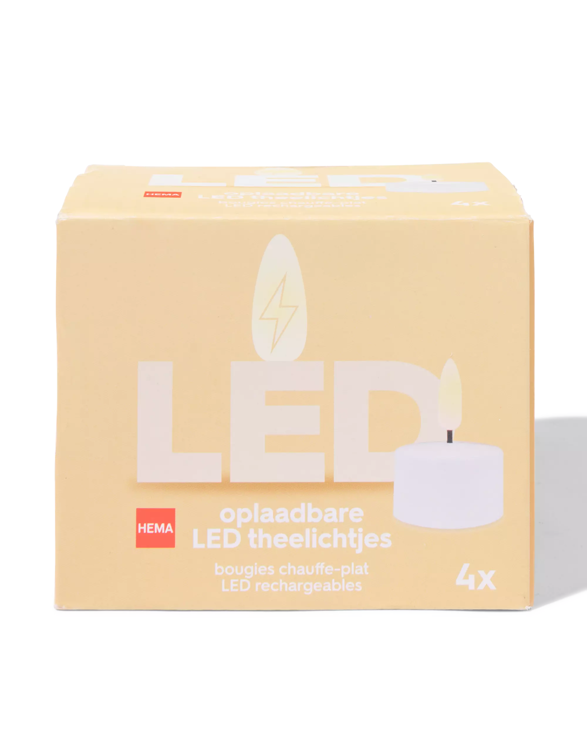 bougies chauffe-plat rechargeables - lot de 4