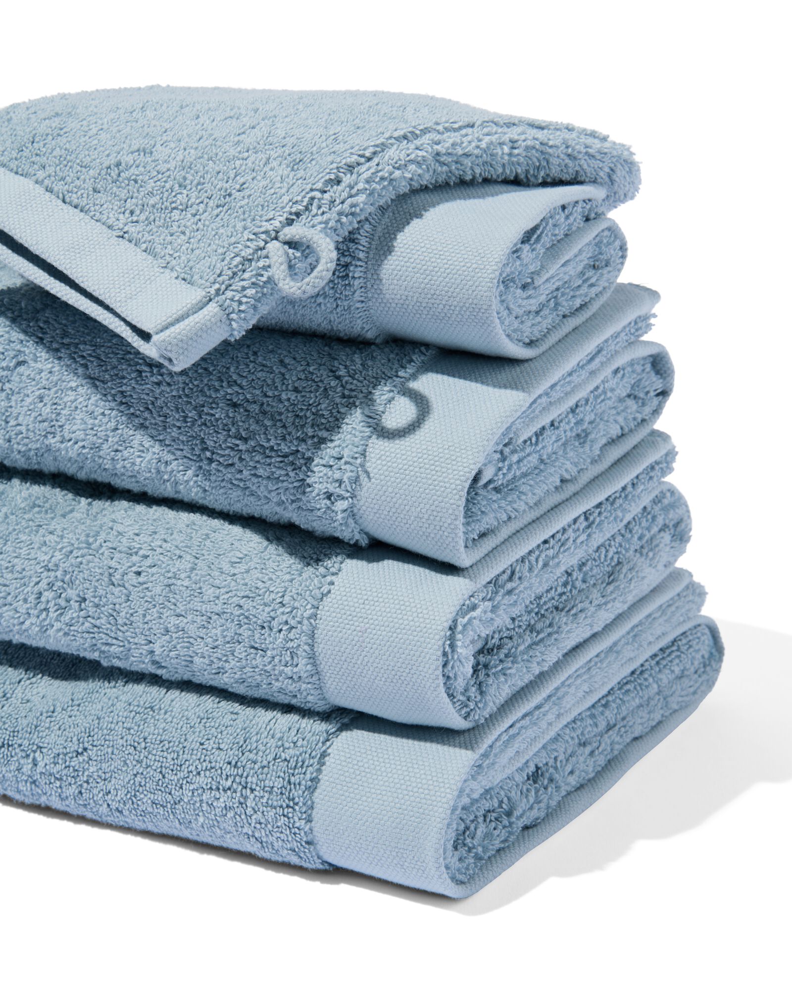 gant de toilette qualit&eacute; h&ocirc;teli&egrave;re extra douce bleu glacier - 5270120 - HEMA